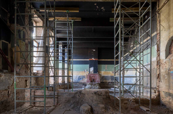 Szene vom Bauprozess