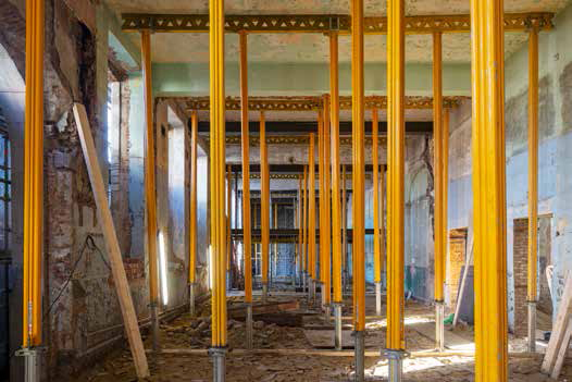 Szene vom Bauprozess