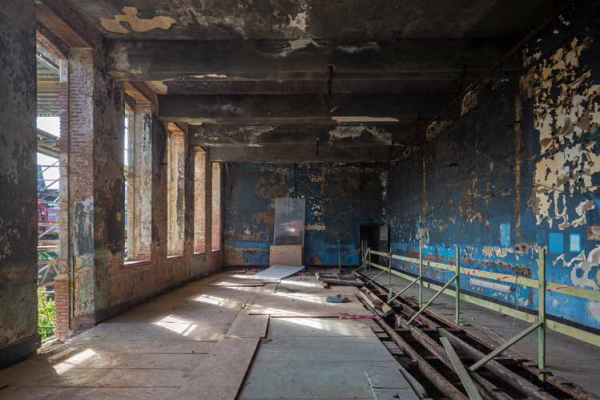 Szene vom Bauprozess