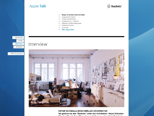 Im Gesprch mit BauNetz: Apple-Talk mit Hoyer Schindele Hirschmller