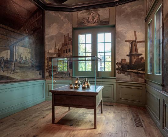 Historische Wandbespannungen im �Raum des Braumeisters�.