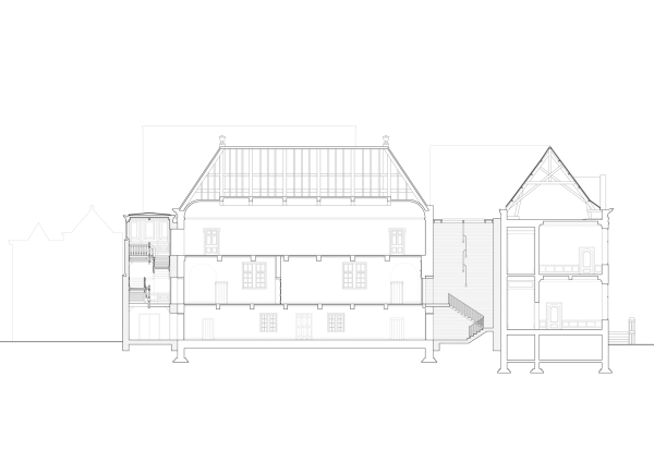 Schnitt durchs Vestibl.