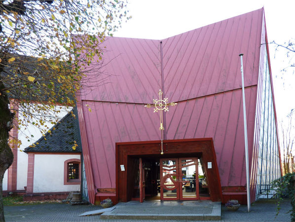 Die Bleibacher Kirche St. Georg  hier noch ohne Turm.