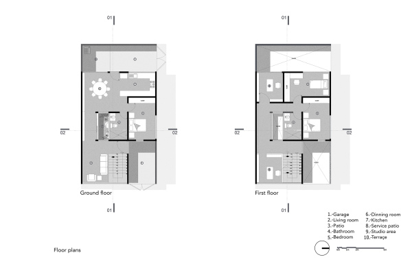 Grundrisse Erdgeschoss, Obergeschoss