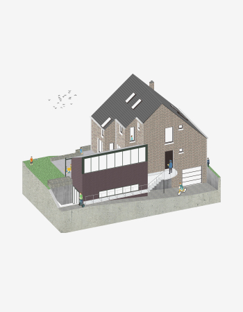 Ateliergebude in Sterrebeek von Bruno Stevens und LAVA