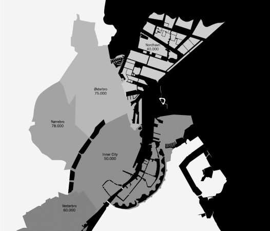 Die geplanten Einwohnerzahlen der Kopenhagener Stadtteile.