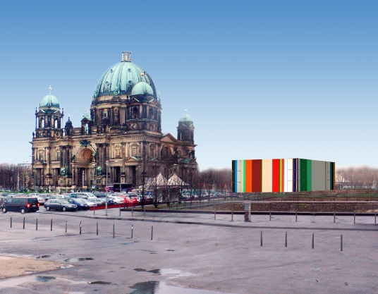 Kunstbox am Berliner Schlossplatz vorgestellt