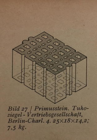 Tuho-Ziegel, aus �Die Lehre vom Neuen Bauen�, E. J. Siedler, Berlin1932