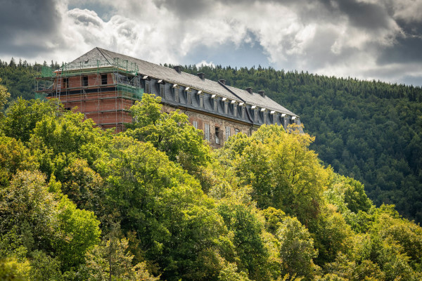 Schloss Schwarzburg als Schaubaustelle