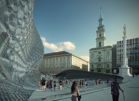 Hadid plant Multifunktionsblob in Budapest