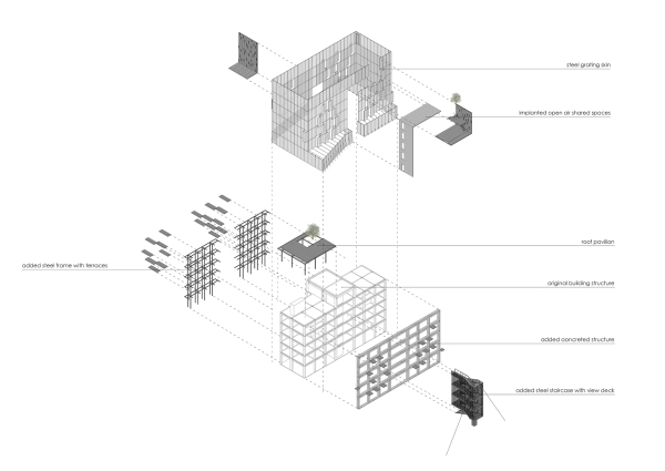 Explosionsgrafik: Teachers Housing