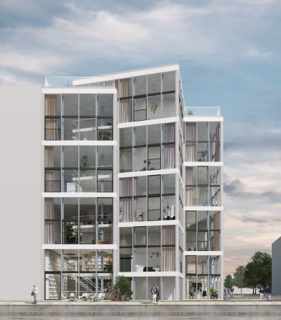 Ansicht des Baugruppenhauses von June14 von der Frobenstrae