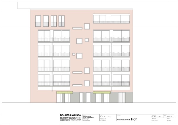 Frobenstra�e 1 von Bolles+Wilson, Hofansicht