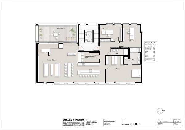 Frobenstra�e 1 von Bolles+Wilson, Grundriss 5.OG