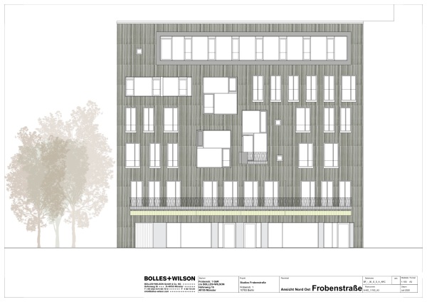 Frobenstra�e 1 von Bolles+Wilson, Stra�enansicht