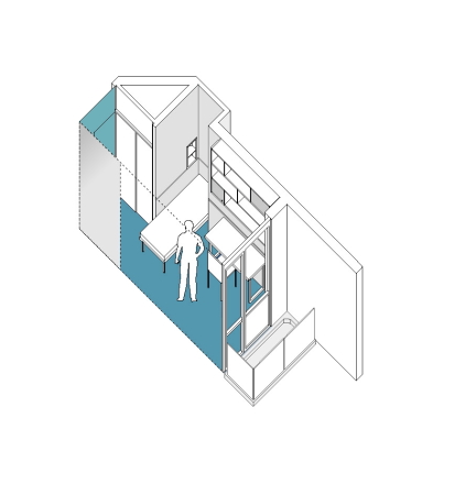 Isometrie kleines Zimmer