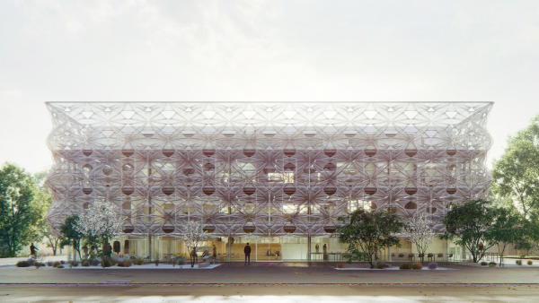 Plne fr Innovationszentrum mit Textilfassade