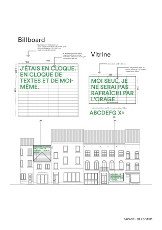 Straenansicht mit zwei Werbetafeln
