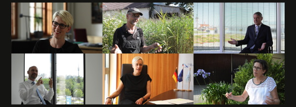 Die Videoarbeit Bodenlos von Christiane Thalgott und Regine Keller besteht aus Interviews mit zwlf 12 Personen ber die Bedeutung des Bodens in zunehmend urbanisierten Stdten.
