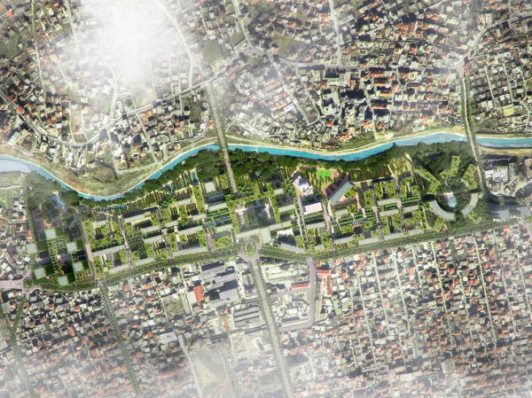 Masterplan Tirana Riverside, 2020, Stefano Boeri Architetti