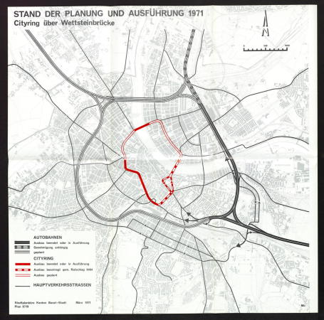 Ratschlag betreffend den Ausbau des Cityringes zwischen Heuwaage- viadukt und Wettsteinplatz, 1968
