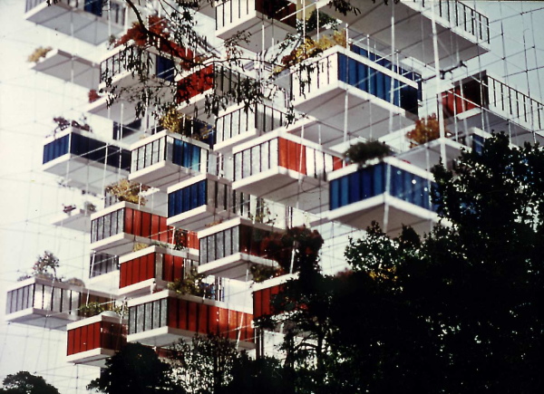 Wohnzellen im Raumnetz: Rolands Entwurf fr eine Konstruktion in Berlin 1967