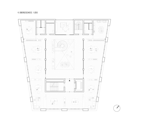 Grundriss viertes Obergeschoss