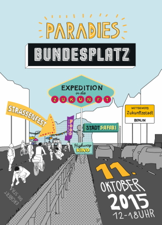 Straenfest am Bundesplatz, dem Herzstck der Bundesallee, initiiert von der Initiative Bundesplatz, Oktober 2015.