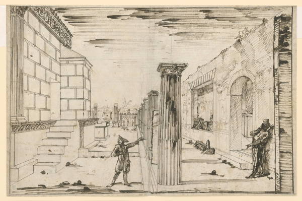 Giovanni Battista Piranesi, Seitenansicht des Isistempels in Pompeji, um 1778