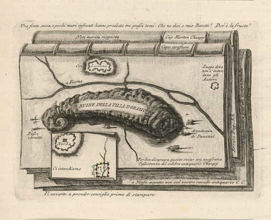Giovanni Battista Piranesi, Satirische Vignette gegen Bertrand Capmartin De Chaupy, o.J.