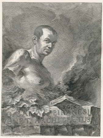 Francesco Polanzani, Portrt Giovanni Battista Piranesi, Radierung, o.J.