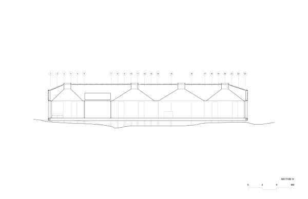 Lngsschnitt, Skigard-Htte, Mork-Ulnes Architects, Norwegen, 2020
