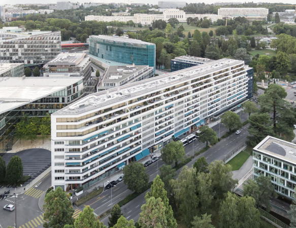 Auf dem Hgel im Hintergrund liegt der Vlkerbundpalast.