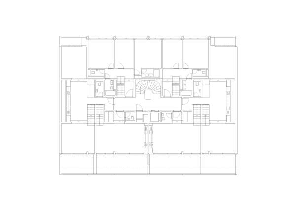 Hinterer Abschnitt, achter Stock