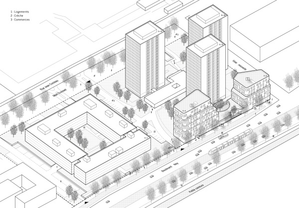 Sozialer Wohnungsbau in Paris von ITAR