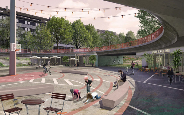 4. Preis: LAUX Architekten Stadtplaner (Stuttgart, M�nchen) in ARGE mit Gl�ck Landschaftsarchitektur (Stuttgart)