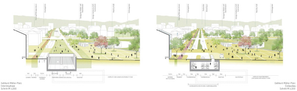 2. Preis: Pesch Partner Architekten Stadtplaner (Stuttgart) in ARGE mit R+T Verkehrsplanung (Darmstadt)