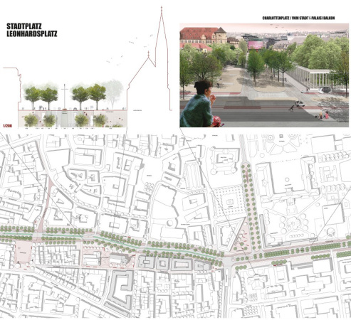 4. Preis: LAUX Architekten Stadtplaner (Stuttgart, M�nchen) in ARGE mit Gl�ck Landschaftsarchitektur (Stuttgart)