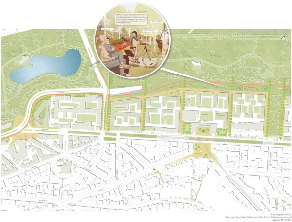 2. Preis: Pesch Partner Architekten Stadtplaner (Stuttgart) in ARGE mit R+T Verkehrsplanung (Darmstadt)