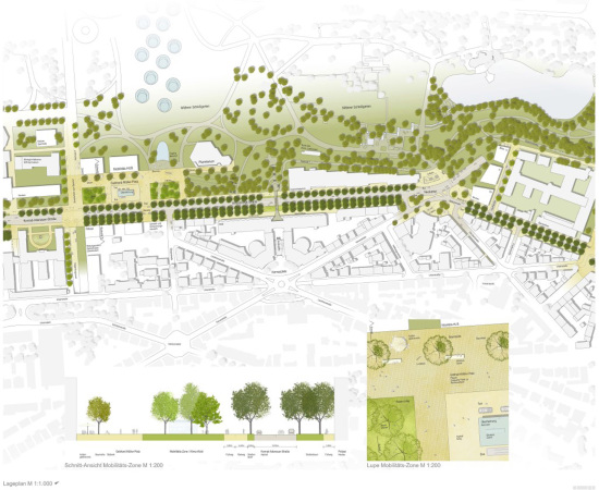 3. Preis: g2-Landschaftsarchitekten Gauder + Gehring in ARGE mit SBA Architektur und St�dtebau (beide Stuttgart)