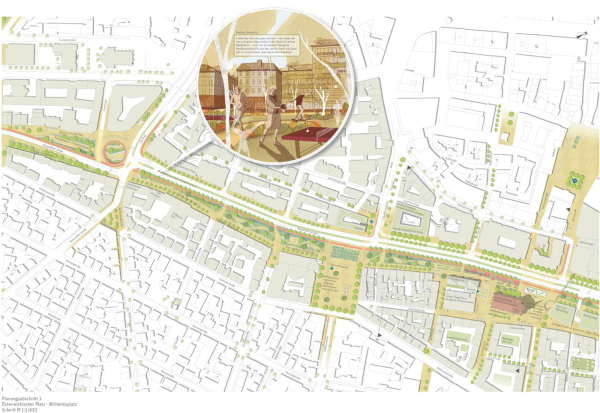 2. Preis: Pesch Partner Architekten Stadtplaner (Stuttgart) in ARGE mit R+T Verkehrsplanung (Darmstadt)