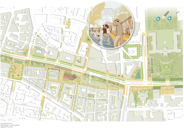 2. Preis: Pesch Partner Architekten Stadtplaner (Stuttgart) in ARGE mit R+T Verkehrsplanung (Darmstadt)
