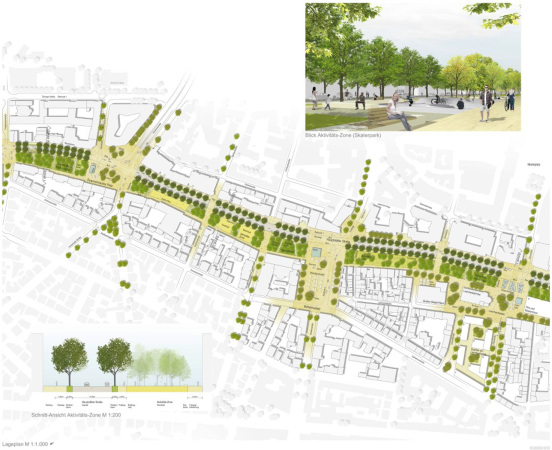 3. Preis: g2-Landschaftsarchitekten Gauder + Gehring in ARGE mit SBA Architektur und St�dtebau (beide Stuttgart)