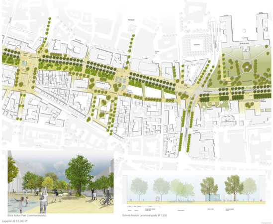 3. Preis: g2-Landschaftsarchitekten Gauder + Gehring in ARGE mit SBA Architektur und St�dtebau (beide Stuttgart)