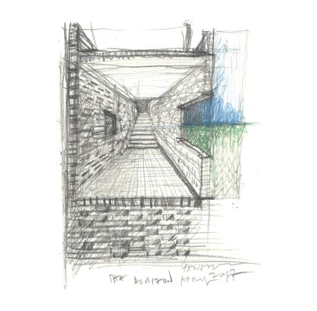 Skizze fr einen Gang von Lyndon Neri