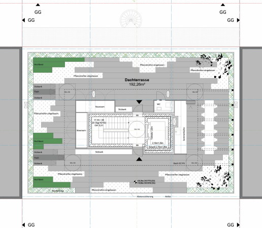 Grundriss Dachterrasse