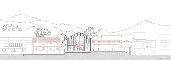 Ansicht vom zentralen Dorfplatz