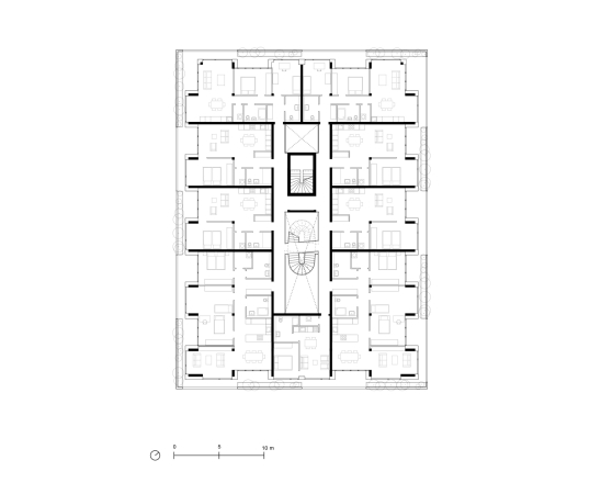 Grundriss Regelgeschosse 2, 4