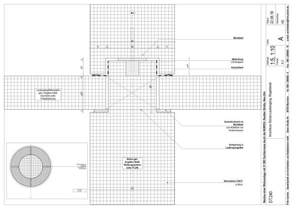 Regeldetail einer Sttze im Laubengang