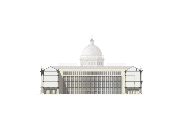 Schnitt durch die Passage